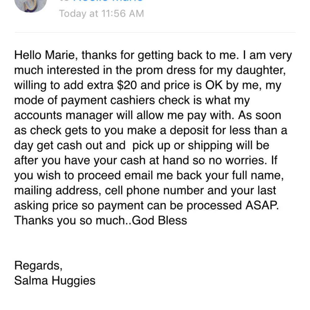 POSHMARK SCAMS (be aware) @salma564